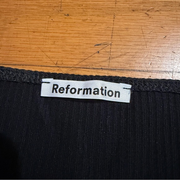 Reformation Bethany Ribbed Square Neck Top - Picture 3 of 5